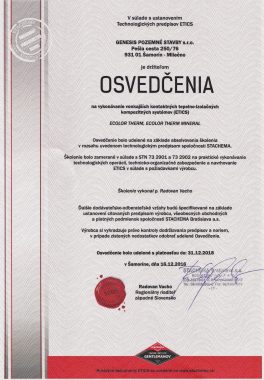 Osvedčenie ETICS