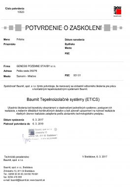 Zaškolenie Baumit Tepelnoizolačné systémy 2
