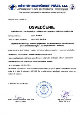práca toxickými látkami a zmesami (2)