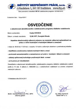 práca toxickými látkami a zmesami (3)