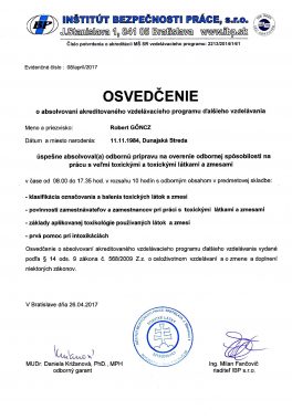 práca toxickými látkami a zmesami (4)