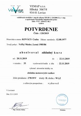 2 Potvrdenie Obsluha mot vozíkov Kovács